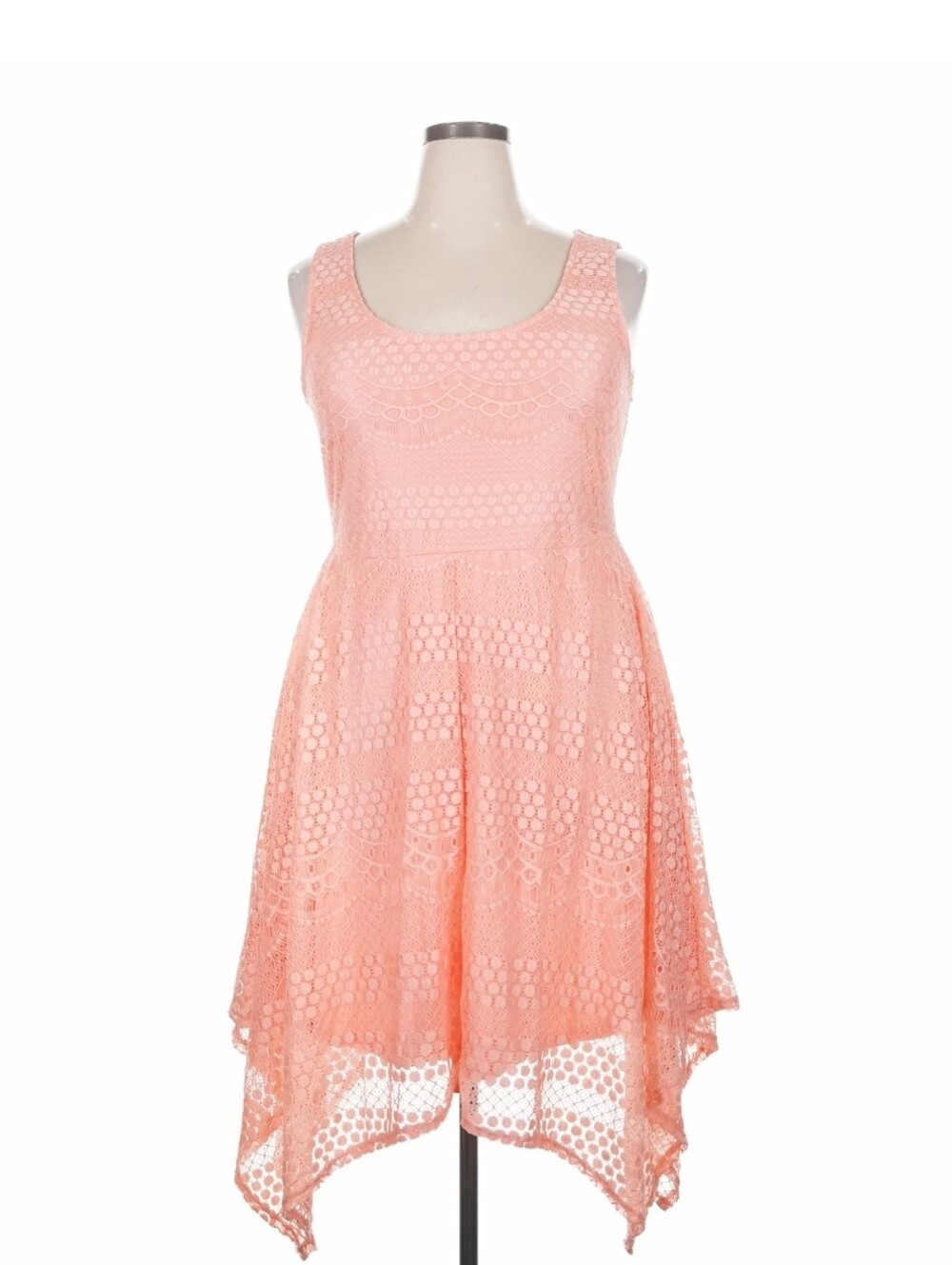 Torrid Size 1- 14/16 Peach Dress Lace Fully Lined Whimsygoth Fairycore GUC